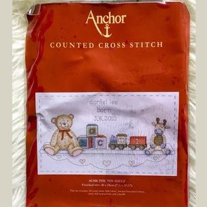 New Anchor Toy Shelf Counted Cross Stitch Kit